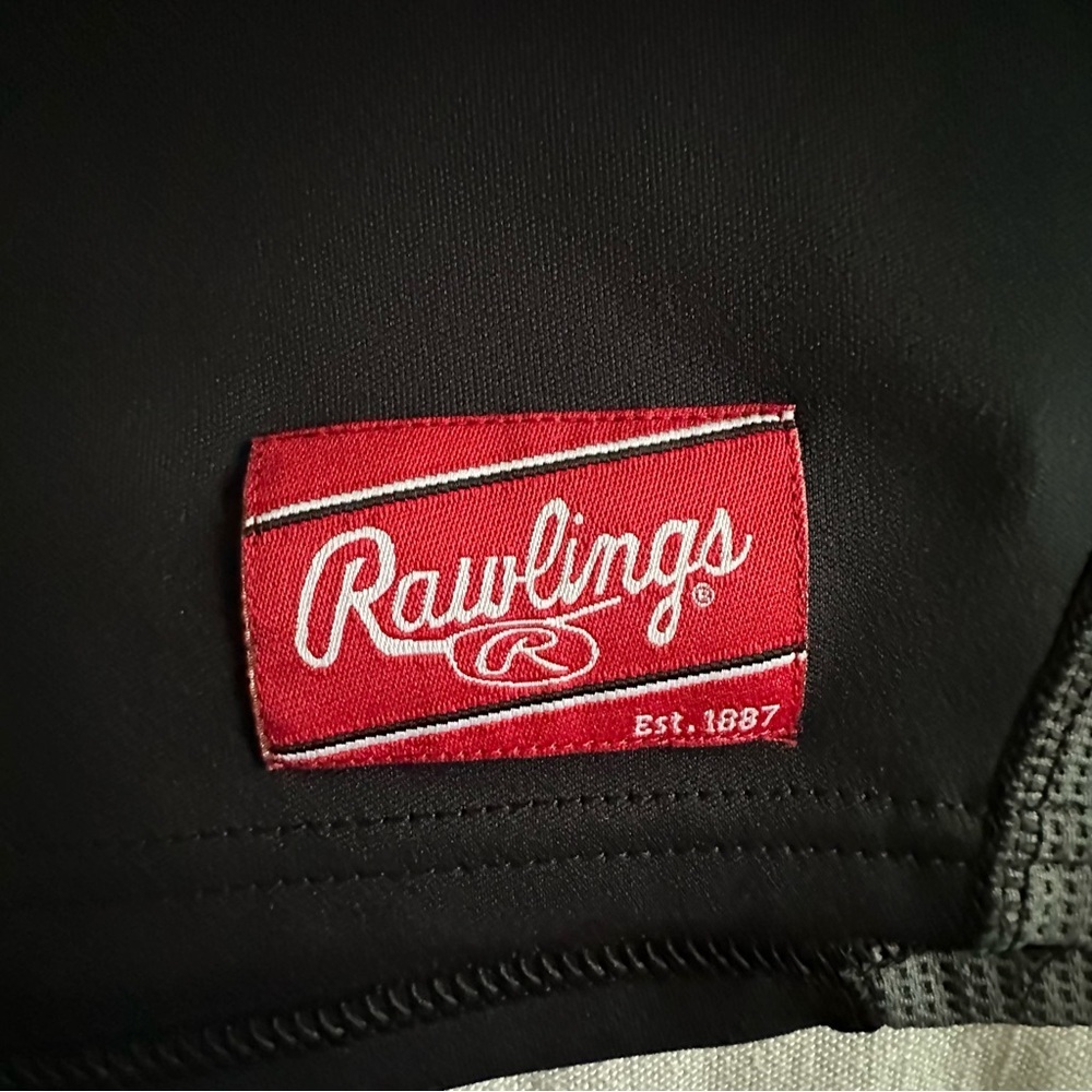 Rawlings Shirt Mens 2XL Black Long Sleeve Athletic Fleece Thermal Performance - Picture 5 of 12